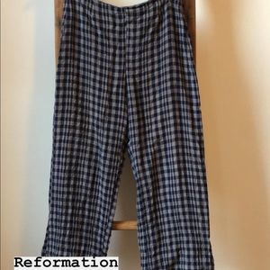 Reformation gingham pants